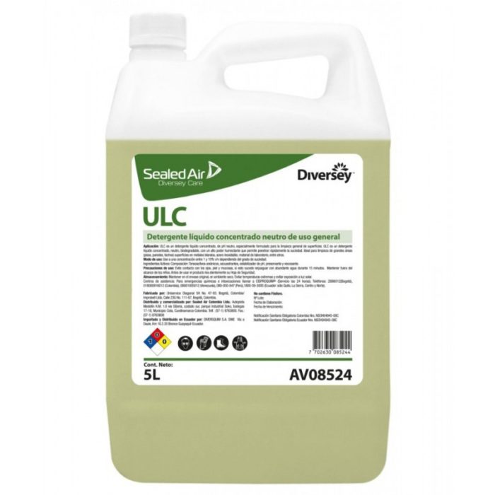 ULC Detergente Líquido Concentrado Neutro De Uso General X5 Litros